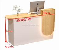 Comptoir de caissier de vêtements de supermarché simple Petite table de bar en bois massif Réception Réception Dépanneur de vêtements