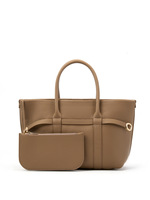 Sacs fourre-tout pour femmes en cuir de vachette pleine fleur, grande capacité, avec fermoir à bascule et petite pochette amovible, sac à main quotidien pour femmes