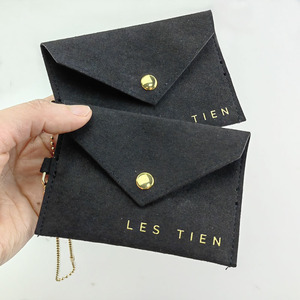 Bolsas de Regalo de Terciopelo con Logotipo Personalizado, Bolsas de Joyería con Solapa, Bolsa de Embalaje de Joyería de Terciopelo, Bolsa de Microfibra de Gamuza - Product Image 2