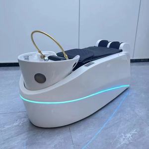 เก้าอี้นวดสระผมระบบน้ำบำบัดสมัยใหม่ และเตียงสระผมสปา - Product Image 1