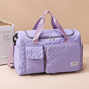 定制标志轻质旅行包时尚运动健身牛津储物防水鞋部耐用几何图案 - Product Image 3