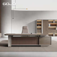 Bureau de direction moderne et minimaliste à hauteur réglable électriquement, bureau de travail motorisé assis-debout pour dirigeant
