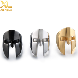 Anillo de Acero Inoxidable Personalizado Estilo Punk para Hombre, Anillo Vintage con Diseño de Casco Espartano, Anillo de Titanio para Hombre - Product Image 6
