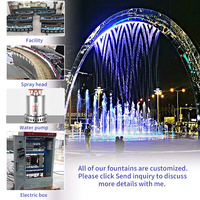 Fuente de Agua Digital con Diseño Personalizado, Pantalla para Exteriores, Control Programado, Cortina de Agua con Luz LED