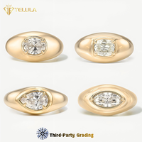 Bague de mariage en argent sterling 925 avec moissanite certifiée GRA, sertie clos, D VVS, formes multiples