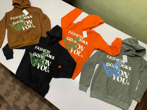 男女兼用冬コットンフーディカスタム3Dパフプリントロゴ特大プラスサイズメンズプルオーバーパーカーアニメ - Product Image 2