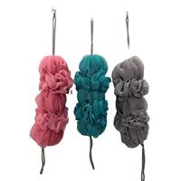 Éponge de bain infusée de savon populaire longue bande épurateur de dos pratique éponge de bain en maille de Nylon