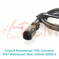 Étanche HSD 4Pin a Code mâle à femelle automobile LVDS faisceau de câbles Original Rosenberger HSD D4S14A-1D5A5-A à D4K14A-1D5A5-A