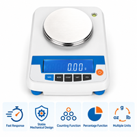 Balance de laboratoire numérique de précision 3000g 10mg, balance électronique de comptage, conversion d'unité de pesage en pourcentage, métal, calibration automatique