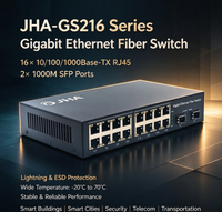 Switch Ethernet Fibre Gigabit 18 ports, 2 ports SFP 1000Base-X et 16 ports Ethernet RJ45 10/100/1000Base-T(X)