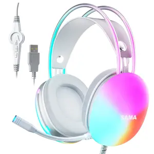 SAMA畅销书游戏玩家耳机7.1耳机游戏玩家通用串行总线耳机RGB游戏耳机电脑耳机
