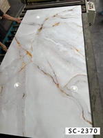 Plaque de marbre PVC imperméable 1220*2440mm, 3mm d'épaisseur, haute brillance, pour salon