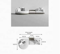 GEDO Meilleure Vente Canapé d'Angle Moderne en Tissu à Structure en Bois et Garnissage en Mousse pour Salon