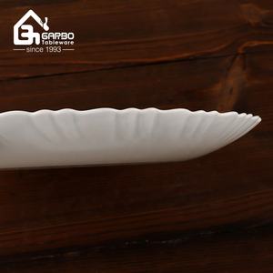Assiette ronde en verre <span class=keywords><strong>opale</strong></span> de 9.2 pouces Assiette plate en verre <span class=keywords><strong>opale</strong></span> blanc personnalisée allant au micro-ondes pour plat à dessert Assiettes trempées à <span class=keywords><strong>vendre</strong></span> - Product Image 3