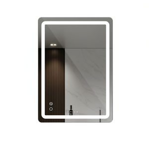 Bathroom <b>Mirror</b> 50 70cm <b>LED</b> <b>Light</b> Anti-Fog Smart Wall <b>Mirror</b> With Touch Switch Modern Design Vertical Horizontal Installation - Product Image 1
