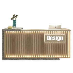 Contador de barra, contador de caixa, salão de beleza chinês, simples, moderno, recepção de empresa, estilo nórdico