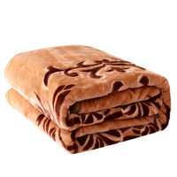Couverture raschel tricotée chaude et douce de luxe, couvertures pour l'hiver 8 kg lit double 2 plis, couverture coréenne en vison pour l'hiver