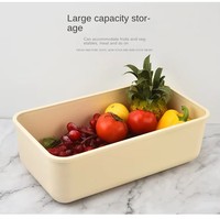 Vente en gros de grands récipients écologiques et durables pour fruits, bonbons, café, pain, avec couvercle en bambou, servant également de planche à découper