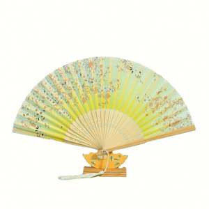 Éventail en bambou personnalisé en PVC écologique, matériau plastique durable, cadeau de mariage pour fournitures promotionnelles de fête et de danse - Product Image 1