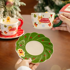 220ml Christmas Ceramic <b>Mug</b> and Saucer Set Novelty Cute Design - Product Image 4
