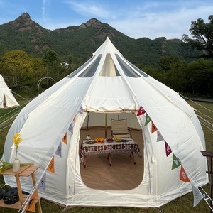 Carpa de Glamping Stargazer en Oferta, Carpa de Lona de Algodón Tipo Yurt, Impermeable, para Acampar al Aire Libre, Carpa Familiar Grande para 6 Personas - Product Image 5