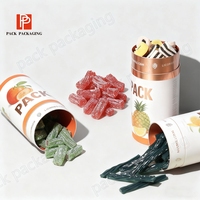 Récipients de Gummie de Qualité Alimentaire de Luxe Recyclables Suppléments d'Emballage Vitamine Gummies Tube de Papier pour Pilules Capsules Collagène