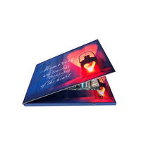 Cartes d'invitation de mariage lcd carte de vœux vidéo écran tactile livre de brochures vidéo