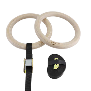 Entraîneurs de suspension en bois flexibles portables personnalisés pour l'entraînement physique et la musculation anneau de gymnastique d'haltérophilie - Product Image 4