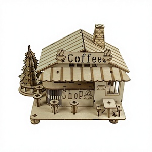<span class=keywords><strong>Puzzle</strong></span> <span class=keywords><strong>3D</strong></span> in Legno Artigianale Personalizzato MCX Coffee House, Design Innovativo, Aspetto Elegante, Giocattolo Educativo Fai-da-Te a Tema Cartoni Animati - Product Image 2