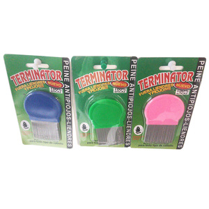 Terminator Anti Lice Flea Comb For Hair 100% Effective For All Hair Types Blue Green Pink - Product Image 1