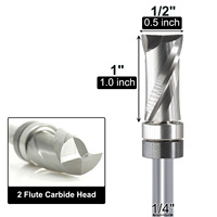 Fraise à rainurer ultra-performante Top Bearing Upcut, fraise à rainurer à motif spiralé pour le travail du bois, tige de 1/4 pouce, ODM/OEM