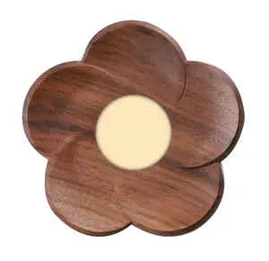 سجادة من الخشب المطاطي لحمل الطاولة بشعار مخصص تستخدم في المطبخ وغرفة المعيشة تستخدم في طاولة الطعام