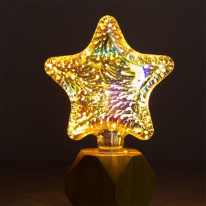 5 <b>Star</b> Multicolor Infinity 3D Fireworks Effect <b>LED</b> Night Light Bulb - Product Image 5