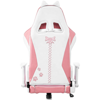 Mobilier de bureau Offre Spéciale chaise de jeu chat rose chaise d'ordinateur pour fille chaise de jeu ergonomique pour ordinateur de bureau de course avec coussin