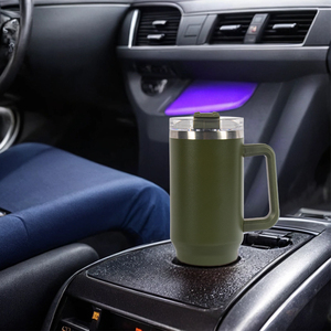 Gobelet Houroffer 40oz avec poignée Tasses isolées en acier inoxydable avec couvercle et paille pour eau ou café glacé avec motif personnalisé - Product Image 6