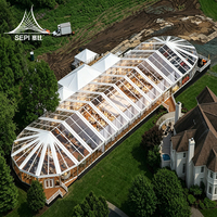 Carpa de Aluminio Romántica para Bodas en el Jardín, Toldo Resistente al Sol y a la Lluvia, Refugio Exterior para Ceremonias y Banquetes en el Césped