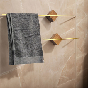 Moderno <span class=keywords><strong>Toallero</strong></span> <span class=keywords><strong>de</strong></span> Madera <span class=keywords><strong>de</strong></span> Nogal <span class=keywords><strong>de</strong></span> un Solo Poste para Baño, <span class=keywords><strong>Sin</strong></span> Necesidad <span class=keywords><strong>de</strong></span> Perforar <span class=keywords><strong>Agujeros</strong></span> - Product Image 4