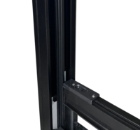 Ventana Corredera Vertical Moderna PENJOY, Insonorizada, de Vidrio Templado, con Diseño de Rejillas Flexibles para Uso Exterior