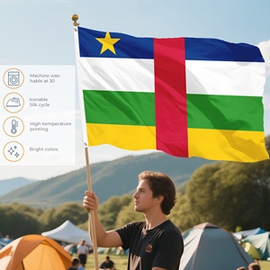 Banderas Nacionales Personalizadas al por Mayor, 90x150cm, Bandera de la República Centroafricana, Centrafrique, CAR, Bandera Personalizada del País, Poliéster 100D - Product Image 4