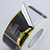 Étiquettes cosmétiques personnalisées en feuille d'or, autocollants d'emballage imperméables et résistants à l'huile pour bouteilles de shampoing, de lotion et produits de beauté