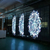 Affichage LED transparent flexible pour le marketing commercial, vitrine de magasin de marque de mode