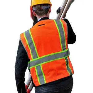 ANSI classe 2 Surveyor bicolore maglia riflettente abbigliamento di sicurezza Gilet de Reflectante Mens abbigliamento da lavoro costruzione ODM/OEM