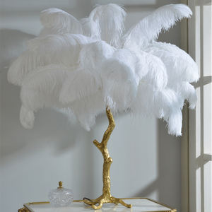 Post Moderno Ha Condotto La <span class=keywords><strong>Lampada</strong></span> Da Tavolo <span class=keywords><strong>con</strong></span> il Verde Scuro di Colore Della Piuma Dello Struzzo Della Piuma <span class=keywords><strong>Lampada</strong></span> di Design Cina Fabbricazione Led Da Comodino Lampade Da Tavolo - Product Image 4