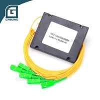 Répartiteur de Fibre Optique PLC Gcabling FTTH 1x2 1x4 1x8 1x16 1x32, Boîtier ABS 1U 19'' Montable en Rack, Coupleur Répartiteur PLC SC/APC