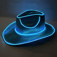 Cappello da Cowboy Luminoso LED Neon per Matrimoni, Carnevale, Festival, Feste e Costumi