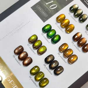 Ensemble de vernis à ongles gel effet œil de chat Moonlight 10 couleurs avec séchage LED UV |   Bouteille de 15 ml, fournitures de salon de manucure magnétiques, AILANUO TPO & HEMA - Product Image 3