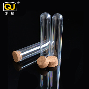 Seeking Excellence Plastic Test Tubes 35x150mm With Cork Stoppers For Lab Use - Product Image 1