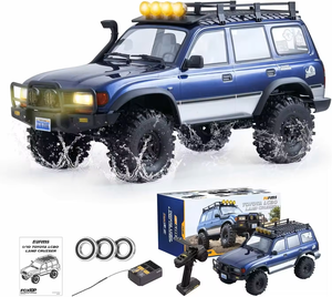 FMS Land Cruiser LC80 PRO 4WD RC Rock Crawler à l'échelle 1/10 avec système d'éclairage à fixation magnétique, blocage de différentiel, RTR, qualité hobby - Product Image 5
