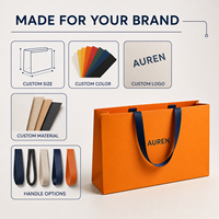 Bolsas de Compra de Papel Impresas Personalizadas, Cartón de 1 mm con su Propio Logotipo, Asa Flexiloop, Embalaje de Lujo Reciclable para Minoristas