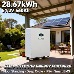 Baterai Lithium Ion 28kWh 48V 51.2V 560Ah untuk Sistem Tenaga Surya Off Grid, Tipe Berdiri Lantai dengan Roda - Product Image 6